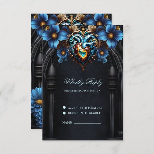 Cartons Réponse Noble coeur steampunk (Devant / Derrière)