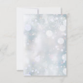 Cartons Réponse Noces d'hiver de verdure de premiers flocons de ne (Dos)