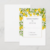 Cartons Réponse Noces géométriques d'or de verdure de fleurs de ci (Devant / Derrière)