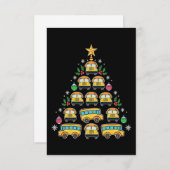 Cartons Réponse Noël Arbre scolaire Bus amusant Conducteur Noël (Devant / Derrière)