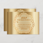 Cartons Réponse Noël doré Fêtes brillantes (Devant / Derrière)