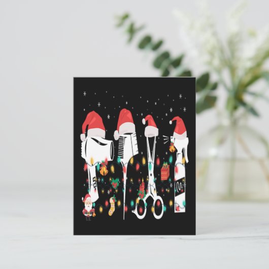 Cartons Réponse Noël Funny Coiffeur Équipement Noël Cadeau (Debout devant)