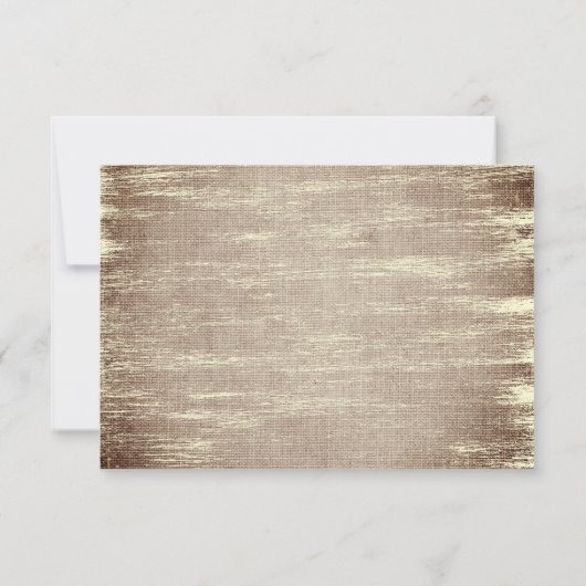 Cartons Réponse Noël Russe Boho Floral Marsala Burlap Entree (Dos)