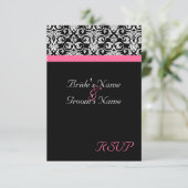 Cartons Réponse Noir avec Mariage de passion rose correspondant RS (Debout devant)