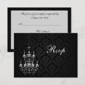 Cartons Réponse Noir avec silhouette de lustre blanc (Devant / Derrière)