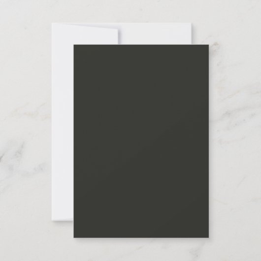 Cartons Réponse Noir Beige moderne Script Lettrer Mariage (Dos)