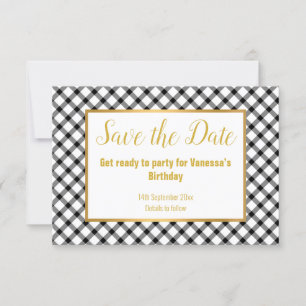 CARTONS RÉPONSE NOIR BLANC CLASSIQUE ÉCHÉANCIER SAVE THE DATE