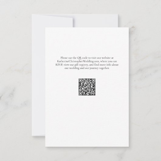 Cartons Réponse Noir Blanc Formal Gras Script Mariage Formal (Dos)