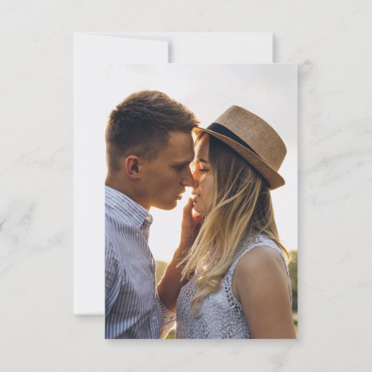 Cartons Réponse Noir Blanc moderne Simple Script mariage code QR (Dos)