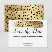 CARTONS RÉPONSE NOIR CLASSIQUE OR ANIMAL IMPRIMÉ  ENREGISTRER LA D (Devant / Derrière)