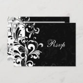 Cartons Réponse Noir et blanc contemporain (Devant / Derrière)