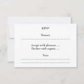 Cartons Réponse Noir et Blanc Design Bauble de Noël. (Dos)