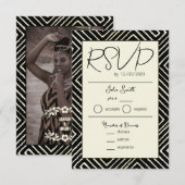 Cartons Réponse Noir et blanc Tribal Africain (Devant / Derrière)