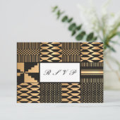 Cartons Réponse Noir - Gold Kente (Blanc) (Debout devant)