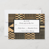 Cartons Réponse Noir - Gold Kente (Blanc) (Dos)