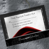 Cartons Réponse Noir Nœud Diamant