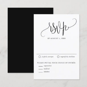 Cartons Réponse Noir Nous faisons Moderne Calligraphie Mariage