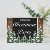 Cartons Réponse Noir Snowy Bois & Pin Forêt Noël (Debout devant)