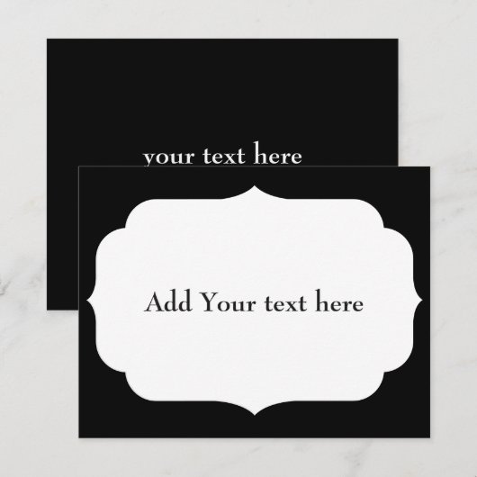 CARTONS RÉPONSE NOM ET TEXTE PERSONNALISÉS  (Devant / Derrière)