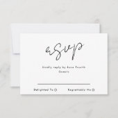 Cartons Réponse Noms Personnalisés modernes et élégants Tuxedo Gol (Devant)