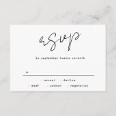 Cartons Réponse Noms personnalisés modernes et élégants Tuxedo Mar (Devant)