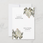 Cartons Réponse NORAH Prickly Pear Cactus Desert Place Cards (Devant)