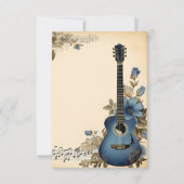 Cartons Réponse Notes de musique guitare Fleurs (Devant)