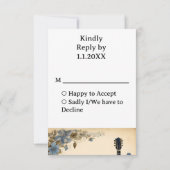 Cartons Réponse Notes de musique guitare Fleurs (Dos)