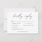 Cartons Réponse Nothing Fancy Just Love Minimalist Wedding  (Devant)