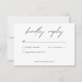 Cartons Réponse Nothing Fancy Just Love Minimalist Wedding  (Devant)