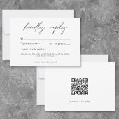 Cartons Réponse Nothing Fancy Just Love Minimalist Wedding QR Code