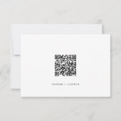 Cartons Réponse Nothing Fancy Just Love Minimalist Wedding QR Code (Dos)