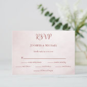 Cartons Réponse Notre aventure commence maron calligraphie mariage (Debout devant)