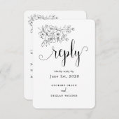 Cartons Réponse Nous faisons Calligraphie Mariage Aucune option de (Devant / Derrière)