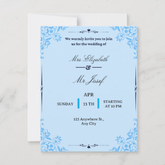 Cartons Réponse Nous vous invitons chaleureusement au mariage de
