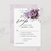 Cartons Réponse Nuances de floraisons de pourpre poussiéreux Maria (Devant / Derrière)