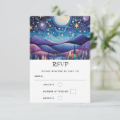Cartons Réponse Nuit lunaire Big Moon Mariage paysage (Debout devant)