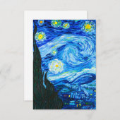 Cartons Réponse Nuit Van Gogh Starry (Devant / Derrière)