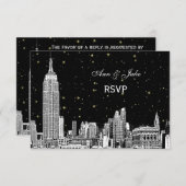 Cartons Réponse NYC Skyline 01 Etchd Starry do-it-yourself BG Colo (Devant / Derrière)