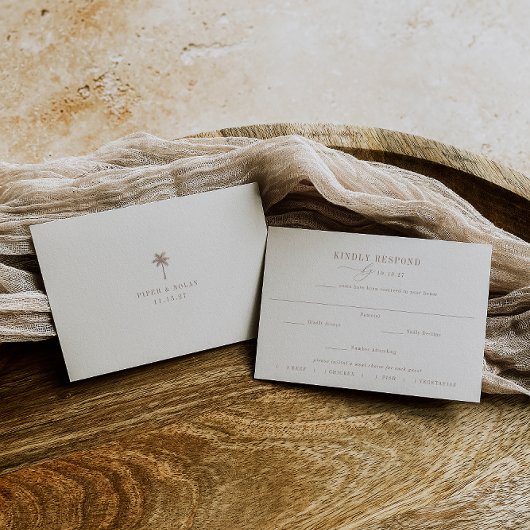 Cartons Réponse OASIS Palm Tree Meice Choice Mariage