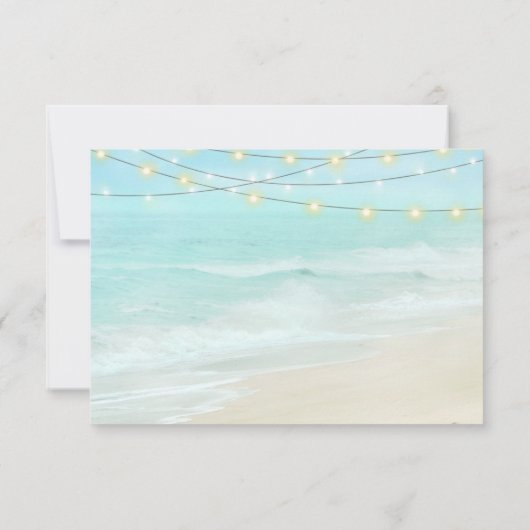Cartons Réponse Ocean Beach Été Mariage à cordes (Dos)