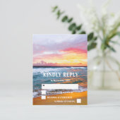 Cartons Réponse Ocean Beach Tropical Sunset Mariage (Debout devant)