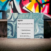 Cartons Réponse Ocean Blue Waves moderne Pastel Mariage Abstrait