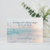 Cartons Réponse Ocean Sunset Beach Wedding Picture (Debout devant)