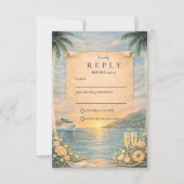 Cartons Réponse Ocean View Cruise Wedding (Devant)