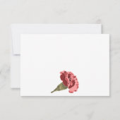 Cartons Réponse Oeillets roses sur floral moderne blanc (Dos)