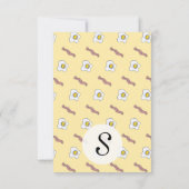 Cartons Réponse Oeufs et Bacon Petit-déjeuner Foodie Funny Motif (Dos)