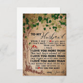 Cartons Réponse Œuvre d'art de femme à mon mari je t'aime plus (Devant / Derrière)