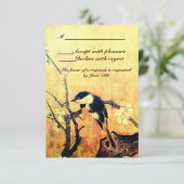 CARTONS RÉPONSE OISEAU DE PRINTEMPS, MONOGRAMME D'ARBRE DE FLEURS (Debout devant)