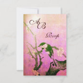 CARTONS RÉPONSE OISEAU DE PRINTEMPS SUR MONOGRAMME MONOGRAMME D'AR (Dos)